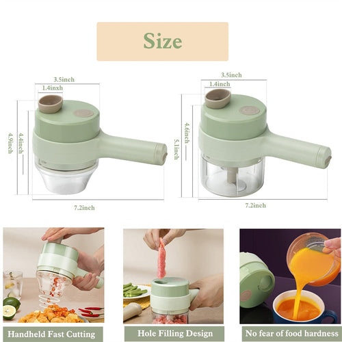 4 in 1 Portable Handheld Electric Vegetable Slicer