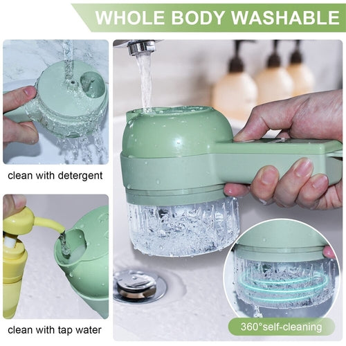 4 in 1 Portable Handheld Electric Vegetable Slicer