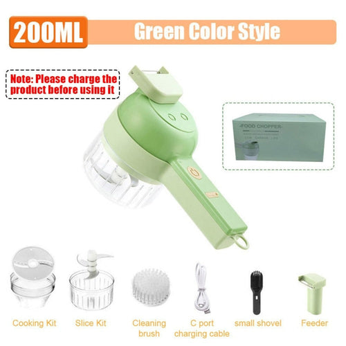 4 in 1 Portable Handheld Electric Vegetable Slicer