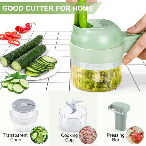 4 in 1 Portable Handheld Electric Vegetable Slicer
